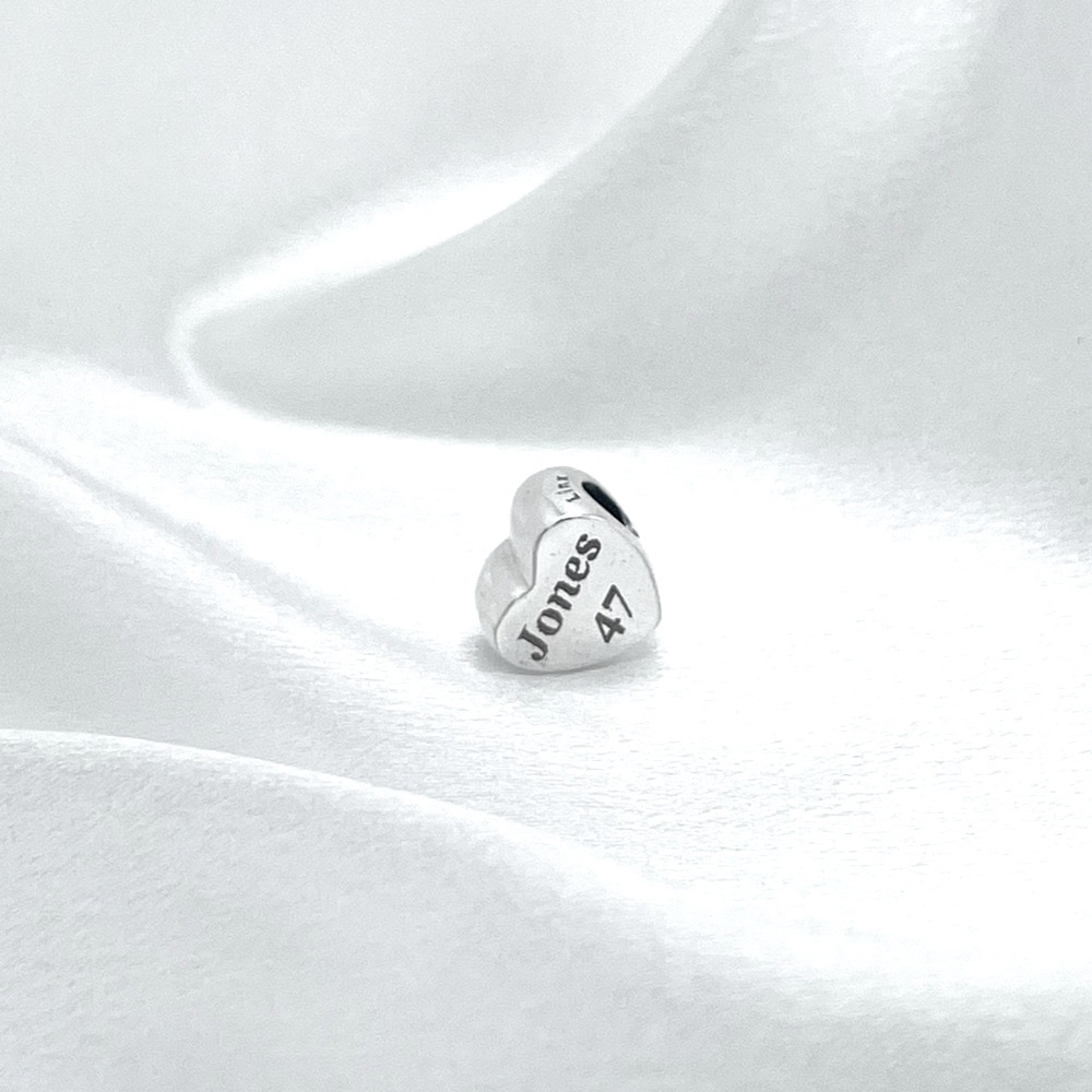 Custom Engraved Sports Mom Heart Charm